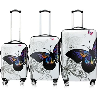 Afbeelding van Butterfly 3 delige koffer set polycarbonaat