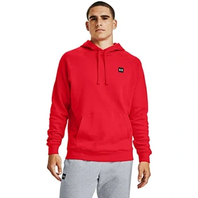 Afbeelding van Under Armour Rival Hoodie Hoodie, Heren, Maat: Small, Red