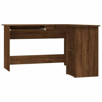 Image de vidaXL Bureau d&#039;angle chêne marron 120x140x75 cm bois d&#039;ingénierie815386