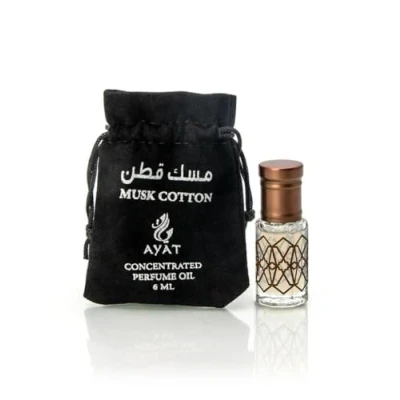 Afbeelding van Geurolie muskus katoen 6 ml AYAT PERFUMES Arabische geur gemaakt in Dubai Parfum/Attar extract voor langdurige geur, musk halal mannen en vrouwen zonder alcohol