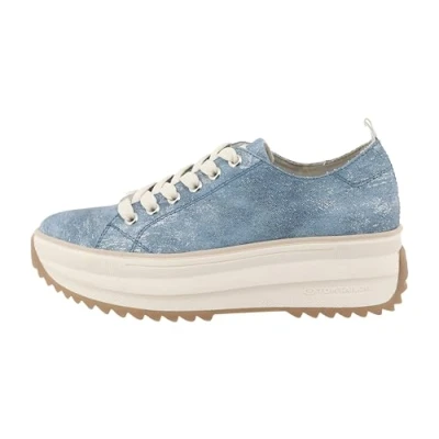 Afbeelding van TOM Tailor Sneakers laag, Dames, Maat: 38, Blue denim Textiel/ synthetisch
