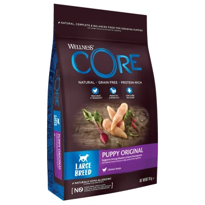 Afbeelding van Wellness Core Grain Free Large Breed Puppy Kip Hondenvoer 10 kg