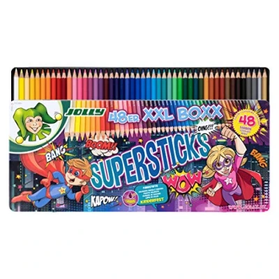Afbeelding van Jolly Supersticks Classic kleurpotloden XXL Boxx 48 stuks