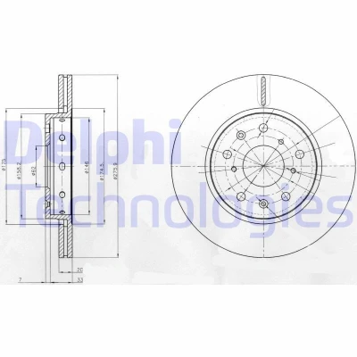 Afbeelding van DELPHI BG4208 Remschijf 276 20 5 Geventileerd Geolied Semi finished Zonder wiellager, ABS sensorring SUZUKI: SWIFT 3