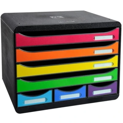 Afbeelding van Exacompta Bureauladeblok Store Box Harlequin met 7 lades