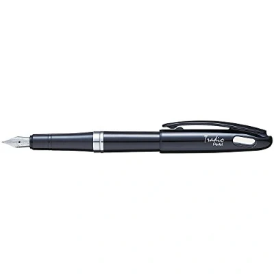 Afbeelding van Pentel Tradio vulpen blauw uitwisbaar zwart gelakt