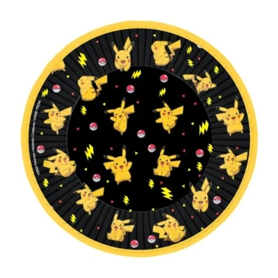 Afbeelding van Amscan Pokémon 9917105 66 dessertborden van papier voor kinderverjaardag, 8 stuks