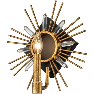 Afbeelding van Gilded Nola LED Wandlamp Sun King 1X E14 Max 40W Gold Leaf