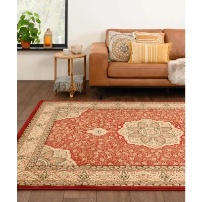 Afbeelding van Perzisch Tapijt Mirage Majesty Rood/beige 120x170 Cm