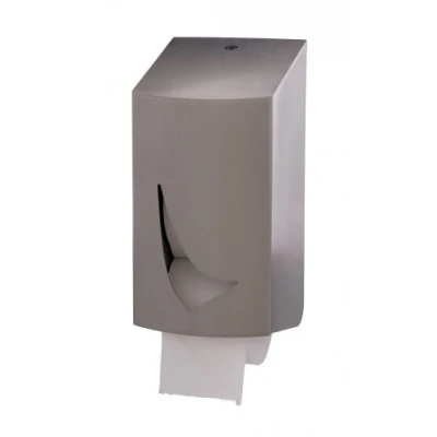 Afbeelding van Toiletroldispenser 2 rols RVS Wings