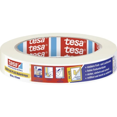 Afbeelding van tesa PREMIUM 04306 00042 02 Maskeertape tesakrepp Beige (l x b) 50 m 19 mm 1 stuk(s)