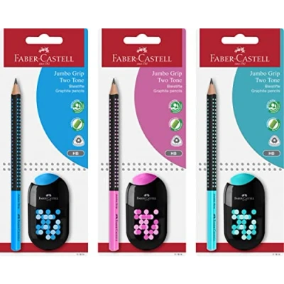 Image de FABER CASTELL Kit d&#039;écriture Jumbo GRIP TWO TONE, blister