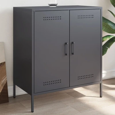 Afbeelding van Dressoir 68x39x79 cm staal antracietkleurig