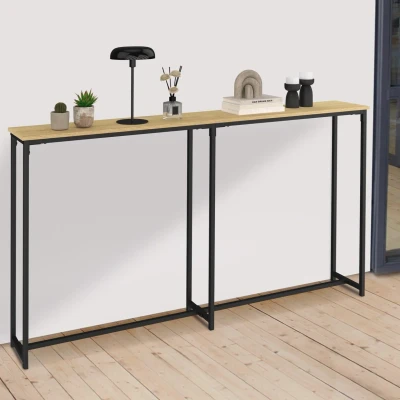 Image de Console bout de canapé DETROIT table d&#039;appoint gain place design industriel IDMarket