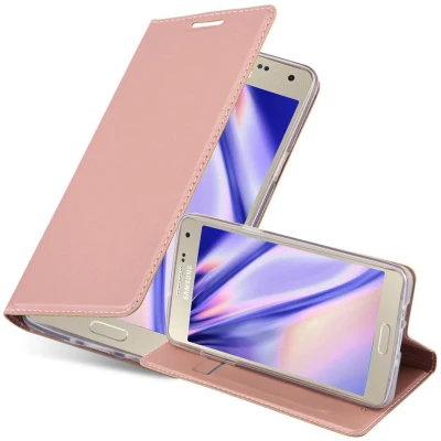 Afbeelding van Cadorabo Hoesje geschikt voor Samsung Galaxy A5 2015 in CLASSY ROSE GOUD Beschermhoes met magnetische sluiting, standfunctie en kaartvakje Book Case Cover Etui