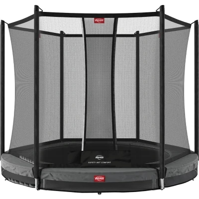 Afbeelding van BERG Favorit InGround Trampoline 200 cm Rond Grijs Gold Solospring Inclusief Veiligheidsnet