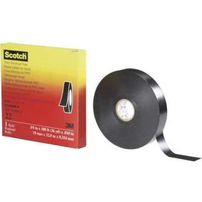 Afbeelding van 3M Tape 22 Heavy 19mm x 33 meter Zwart