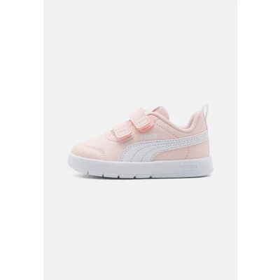 Afbeelding van Puma Courtflex V3 Unisex Hardloopschoenen competitie voor kinderen, Maat: 25, Island pink/white Imitatieleer/ textiel