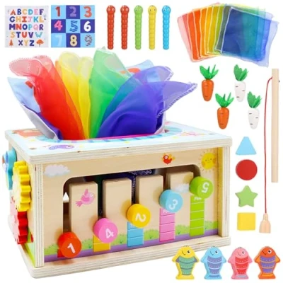 Afbeelding van Druuzyl Montessori educatief spel, speelgoed voor baby&#039;s, 1, 2, 3 jaar, fijne motoriek kinderen, motoriek, cadeau jongens en meisjes