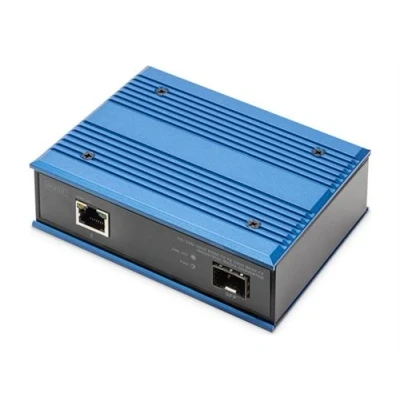 Image de DIGITUS Convertisseur de média à fibre optique 1GbE 1000Base FX, 10/100/1000Base T RJ 45 / SFP (mini GBIC) jusqu&#039;à 80 km