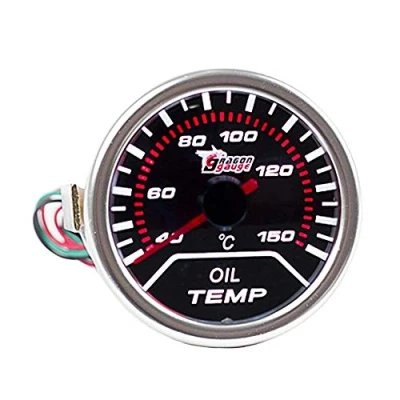 Afbeelding van E Support 2&quot; 52mm Universele Olie Temperatuurmeter voor Auto Gerookte Tint Len Temperatuur Gauge LED Licht Indicator Instrument