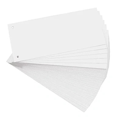 Afbeelding van Exacompta Ref. 13305B verpakking van 100 stuks, horizontaal, geperforeerd, 105 x 240 mm, wit