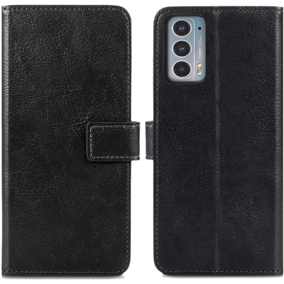 Afbeelding van iMoshion Hoesje Geschikt voor Motorola Edge 20 Met Pasjeshouder Luxe Bookcase Zwart