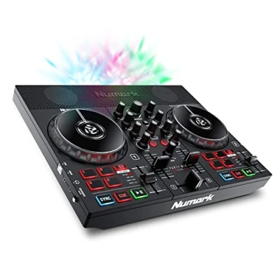 Image de Numark Party Mix Live Platine DJ avec Enceintes Intégrées, Jeux de Lumière LED, Table Mixage, Serato Lite