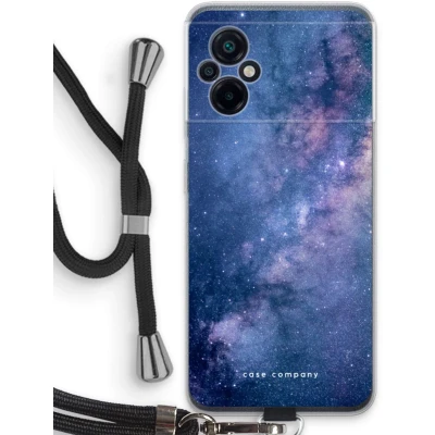 Afbeelding van Case Company® hoesje met Koord geschikt voor Xiaomi Poco M5 Nebula Telefoonhoesje Zwart Bescherming aan alle Kanten en Over de Schermrand