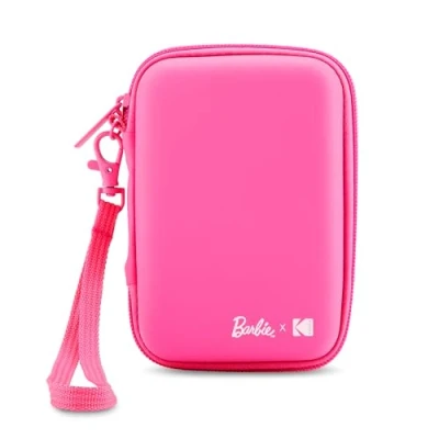 Afbeelding van KODAK Barbie x EVA hoes met afneembare riem, geïntegreerd netvak, compatibel Printomatic of Step Slim fotoprinter, roze (alleen hoes), Roze, etui, hoesje