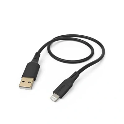 Afbeelding van Hama Oplaadkabel Flexible Usb A Lightning 1,5 M Silicone Zwart