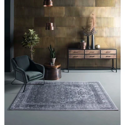 Afbeelding van Vintage Tapijt/Vloerkleed Nostalgia No.5 Zilver 160x230 Cm
