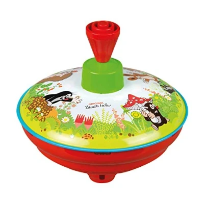 Afbeelding van Lena x bromtol Ø 13 cm De kleine tol van metaal, vliegwiel, klassieke pomp plaatstaal met punt, speelgoed voor kinderen vanaf 18 maanden, 52449, kleurrijk