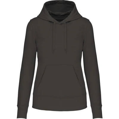 Afbeelding van Kariban Ecologische damessweater met capuchon K4028 Dark Grey