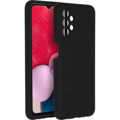 Afbeelding van Accezz Hoesje Geschikt voor Samsung Galaxy A13 (4G) Siliconen Liquid Silicone Backcover Zwart