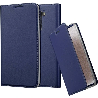 Afbeelding van Cadorabo Hoesje geschikt voor LG STYLUS 2 in CLASSY DONKER BLAUW Beschermhoes met magnetische sluiting, standfunctie en kaartvakje Book Case Cover Etui