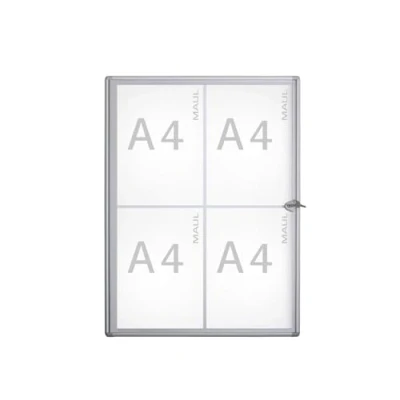 Afbeelding van MAUL Binnenvitrine wand extraslim whiteboard 4xA4 met slot