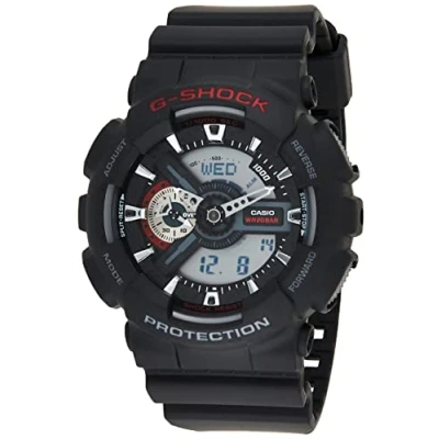 Afbeelding van Casio G SHOCK Herenhorloge, analoog, digitaal, kwarts, met armband van hars, Zwart/Grijs,