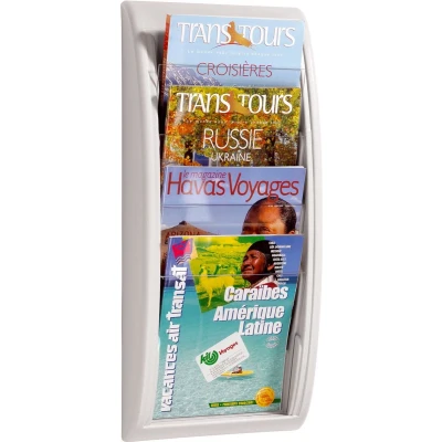 Afbeelding van Paperflow Quickfit folderwandhouder, DIN 1/3 A4, B 168 x D 95 H 650 mm, polystyreen, diverse kleuren