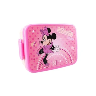 Afbeelding van My sweety pop Minnie Mouse broodtrommel lunchbox voor kinderen kleuterschool school vakantie maaltijd 16 cm cadeau idee (Minnie roze/perzik)