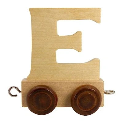 Afbeelding van GICO Houten letters, letter trein aanhanger, locomotief, wagen, A Z, hoogte. 5,5 cm