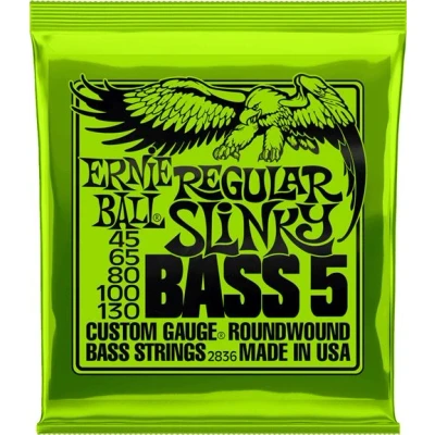 Image de JEU DE CORDES BASSE ERNIE BALL REGULAR SLINKY BASS 5