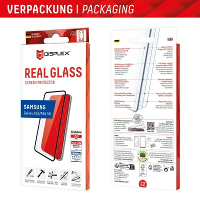Afbeelding van Displex Screenprotector Geschikt voor Samsung Galaxy A35 / A55 Real Glass FC