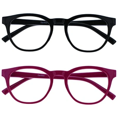 Afbeelding van OPULIZE Blu Leesbril Uniseks, Zwart &amp; Roze
