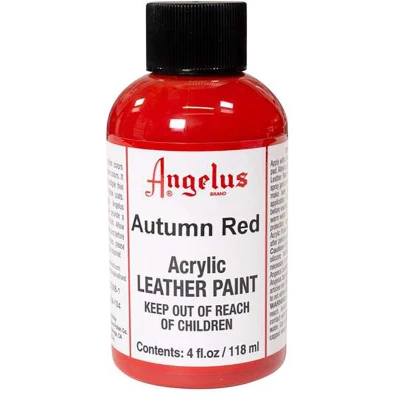 Afbeelding van Angelus Leather Acrylic Paint textielverf voor leren stoffen acrylbasis Autumn Red 118ml