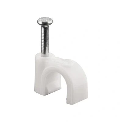 Afbeelding van Kabelklemmen met spijker voor kabels tot 7mm 100 stuks / wit