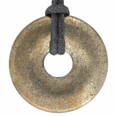 Afbeelding van Lebensquelle Plus Pyriet donut hanger Ø 30 mm, edelsteen, Geen edelsteen