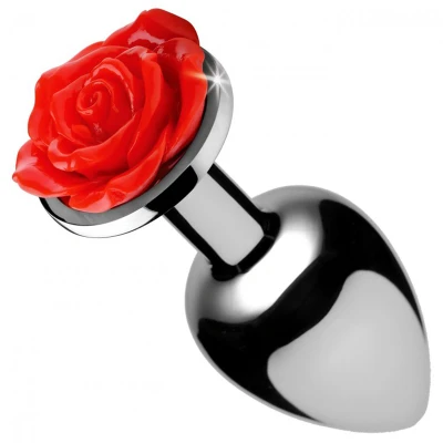 Afbeelding van Red Rose Buttplug Levensecht Gevoel