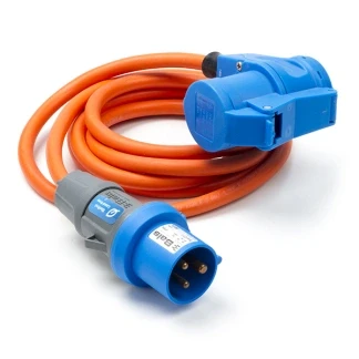 Afbeelding van CEE verlengkabel Brennenstuhl 3 meter (16A, 230V, 3x2.5mm², IP44, hoekkoppeling)