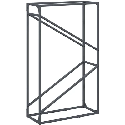 Afbeelding van Brandhoutrek 60x25x100 cm koudgewalst staal antracietkleurig